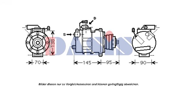 AKS DASIS Компрессор, кондиционер 851661N